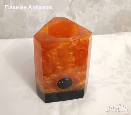 Моливник/държач за моливи /ваза Каталин, Бакелит, Лава Поток , снимка 7 - Антикварни и старинни предмети - 54964765