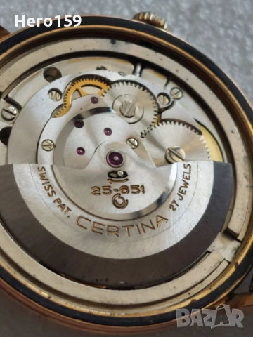 Два броя мъжки часовници;Certina automatic 27 jewels,и BASIS sport стоп секунди хронометър 1940год., снимка 17 - Мъжки - 54810116
