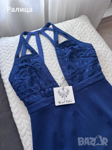 Лятна синя къса рокля, снимка 2 - Рокли - 54224139