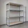 Метален гаражен стелаж HÖGLER 180x160x60 см – 4 рафта, до 1200 кг, поцинкована стомана, снимка 1