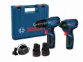 Акумулаторен винтоверт Bosch GSR 120-LI + Акумулаторен ударен гайковерт GDR 120-LI , 12V , снимка 1
