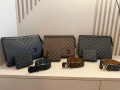 Louis Vuitton Нов Мъжки Кожен Комплект Клъч Портмоне Колан Луи Витон Различни Цветове , снимка 2