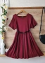 Спортно елегантна рокля бордо , снимка 5