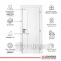 Бяла MDF врата Модел VIA ML1 | 70/80/90 см | Покритие Меламин | Пълен комплект, снимка 3