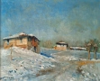 Картина "Зима", худ. Костадин Станоев (Коста), 1995 г., снимка 2