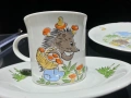  Български порцелан детски мотиви супник и чиния , снимка 2