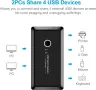 GeekerChip USB 3.0 Switch 2 към 4, KVM USB суич за 2 компютъра, 5Gbps, с 2 USB кабела, снимка 5