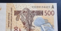 Западно Африкански Щати. 500 франка.Буква А, С и Т. 2012 година. UNC. Цена за 1 бр., снимка 2