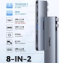USB C Адаптер Хъб 8 в 1 HDMI 4K SD/ TF Карта MacBook  , снимка 3