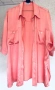 Alberto Fabiani 100% коприна – luxury oversized риза в цвят Peach Amber Италия, снимка 2