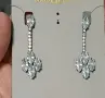 обеци с кристали, бижутерия, снимка 1