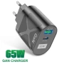 65W GaN зарядно устройство USB-C PD & USB-A QC 3.0 – Бързо зареждане за iPhone, Samsung 10326, снимка 5