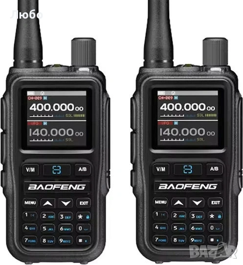 Комплект 2 Броя Baofeng UV-5R EU MINI Безжичен Радиостанция UHF/VHF 5W, снимка 1