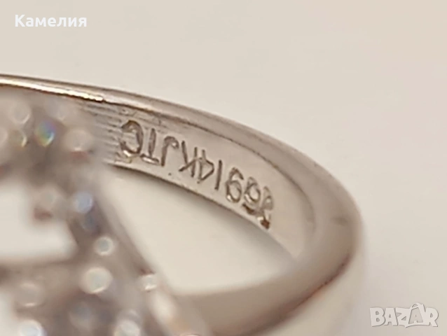 Златен пръстен с брилианти. , снимка 8 - Пръстени - 55154207