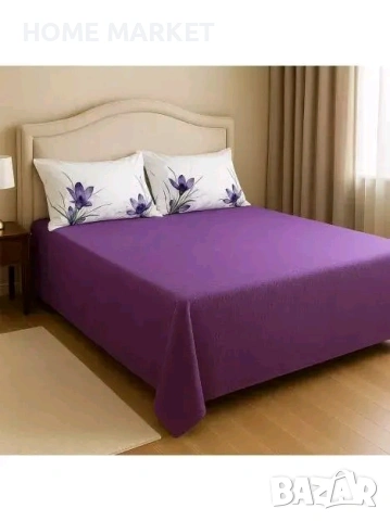 🛏️ Долен чаршаф с 4 калъфки – 5 части 🛏️ ✨ Практичен и стилен комплект за комфортна и уютна спалня, снимка 7 - Спално бельо - 54671250