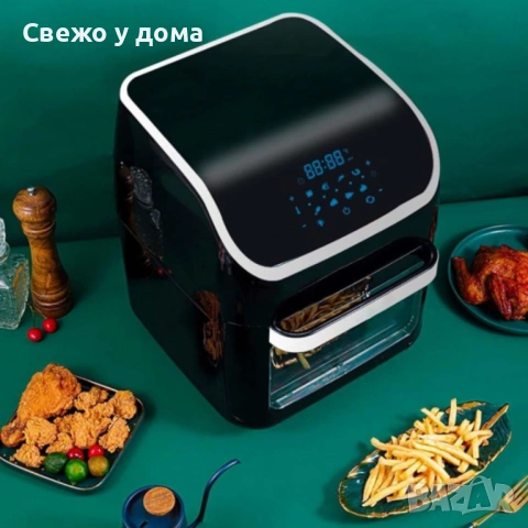 Stella power air fryer oven 12L – Дигитален еър фрайер и фурна 1800W с Touch Screen и грил, снимка 5 - Фритюрници - 54617226