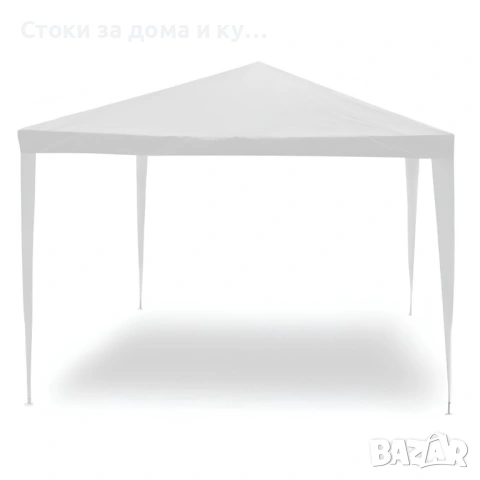 Градинска шатра тип "павилион", 3x3м, Водоустойчива, Прахово боядисана стомана, Бяла, снимка 3 - Градински мебели, декорация  - 54743571