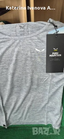 Дамска тениска Salewa Women's Puez Melange Dry S/S Tee – Размер 36S, цена: 31 €, снимка 5 - Тениски - 55294067