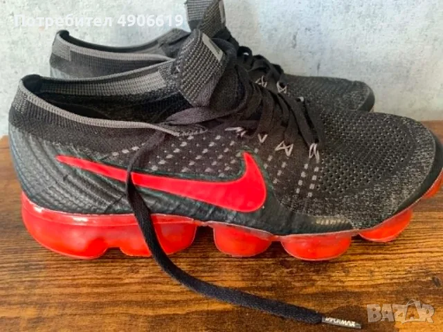 Nike Air VaporMax Flyknit (№43) – обувани броени пъти, снимка 3 - Маратонки - 55604759