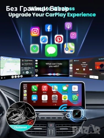 Нов Apple CarPlay безжичен адаптер USB Type-C Plug Play iPhone кола телефон връзка, снимка 4 - Друга електроника - 54346889