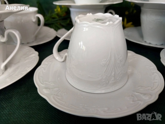 Tirschenreuth Bavaria Фортуна красота в бяло, снимка 4 - Чаши - 54283851