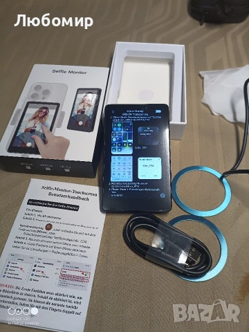 4K магнитен селфи монитор за селфита, влогове, съвместим с iPhone и Android, , снимка 3 - Apple iPhone - 54382271
