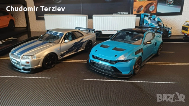 Мащабни модели коли 1:18 / GT-SPIRIT Ford Mustang GTD / MOTORMAX Nissan Skyline R34