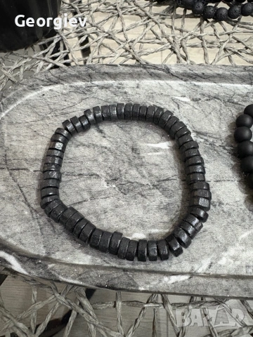 Мъжки гривни /стилни черни гривни (лава / оникс стил), снимка 7 - Гривни - 54012139