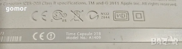 Apple AirPort Time Capsule 2TB A1409 – Wi‑Fi рутер и мрежов диск, снимка 6 - Рутери - 55566621