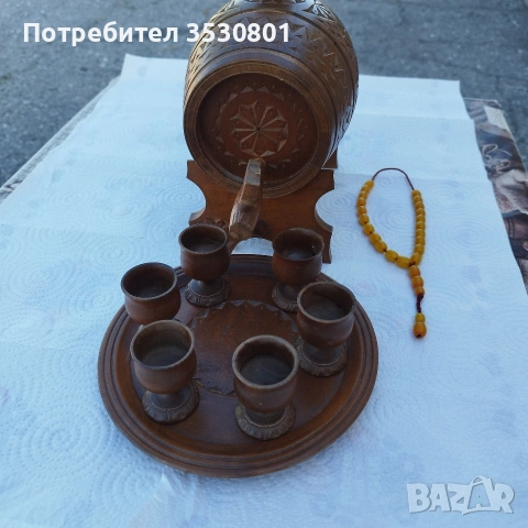 Буренце с поднос и чашки , снимка 2 - Декорация за дома - 54954222