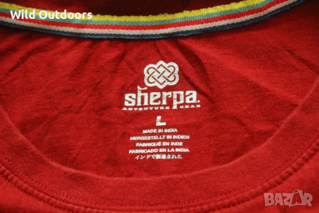 SHERPA - мъжка памучна тениска, размер L, снимка 3 - Спортни дрехи, екипи - 55301224