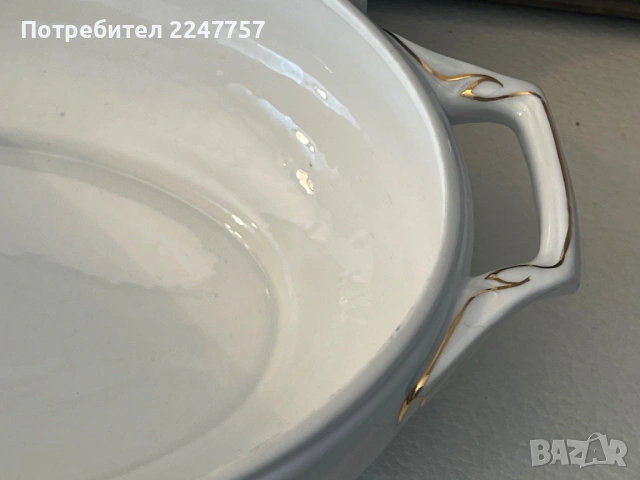 Терин с квадратна чиния порцелан, снимка 8 - Антикварни и старинни предмети - 54179609