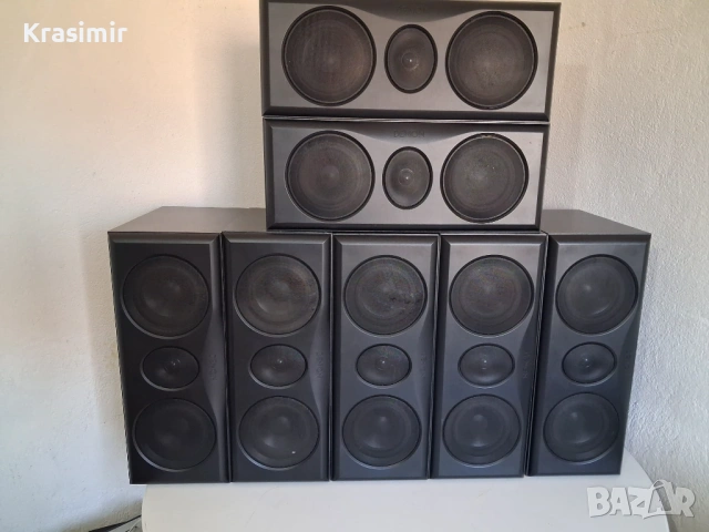 Denon SC-550S – комплект 7 колони за домашно кино 7.1 (6Ω / 130W), снимка 2 - Тонколони - 54395206