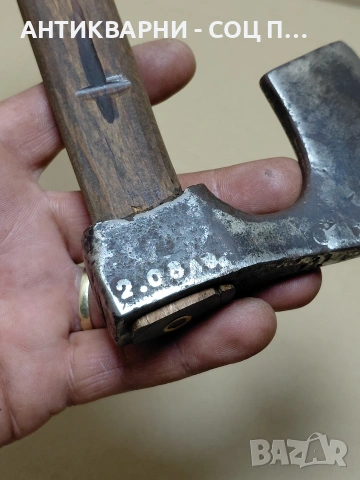 Соц Стара Малка Ловно Рибарска Брадвичка 0.330кг. НОМЕР 1892., снимка 4 - Антикварни и старинни предмети - 54905776