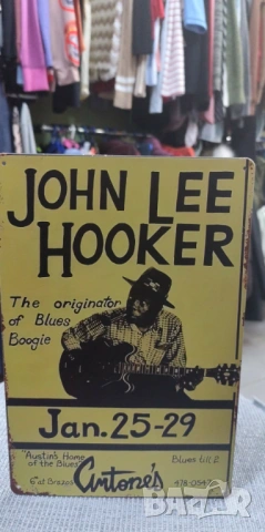 John Lee Hooker-метална табела(плакет), снимка 2 - Китари - 54091302