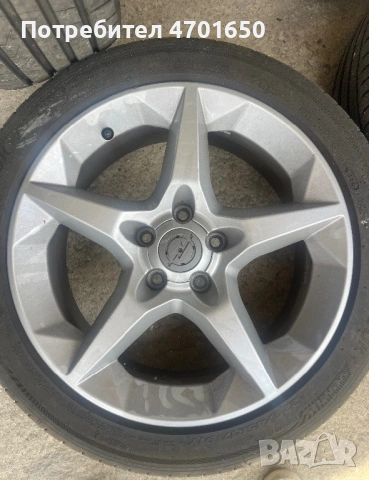 🔥 4бр Оригинални Opel джанти 17” + летни гуми Hankook 🔥, снимка 4 - Гуми и джанти - 54699737