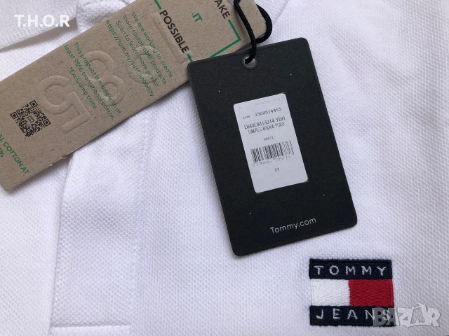 Tommy Hilfiger TOMMY JEANS Polo Shirt ОРИГИНАЛНИ мъжки поло тениски - M/L, снимка 11 - Тениски - 54982127