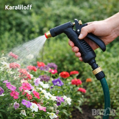 Регулируем пистолет за поливане с градински маркуч, снимка 4 - Напояване - 53972056