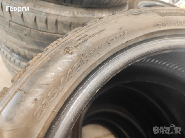 4бр.зимни гуми 215/45/17 Hankook, снимка 4 - Гуми и джанти - 55129728