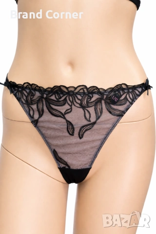 Hunkemöller дамско долнище L – черна дантела с флорален мотив