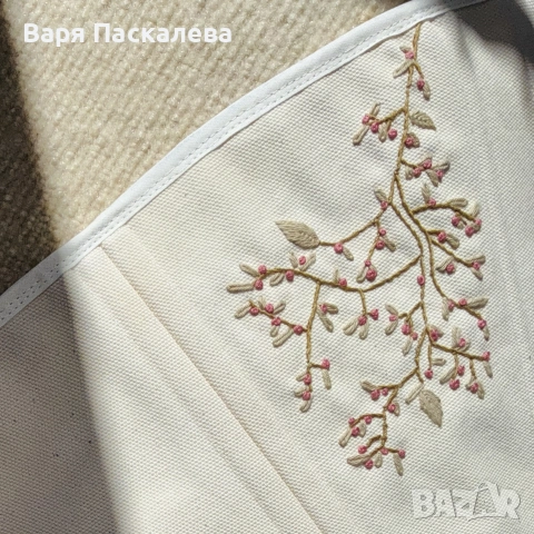Ръчно бродиран памучен корсет (100% натурални материи),S-M размер, снимка 6 - Корсети, бюстиета, топове - 55217252