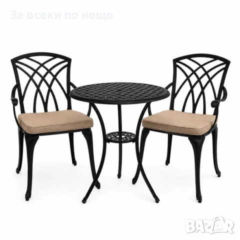 Градински комплект – маса с два стола Verona Black Код P2807