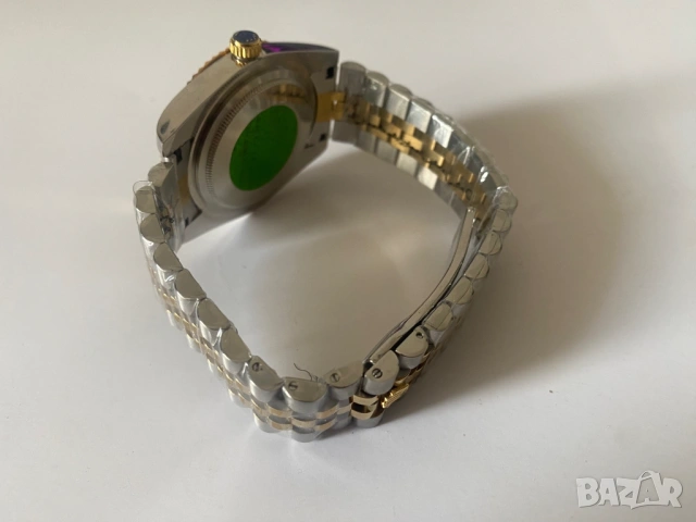 Rolex сребърно златист кварцов часовник нов!, снимка 2 - Мъжки - 54637817