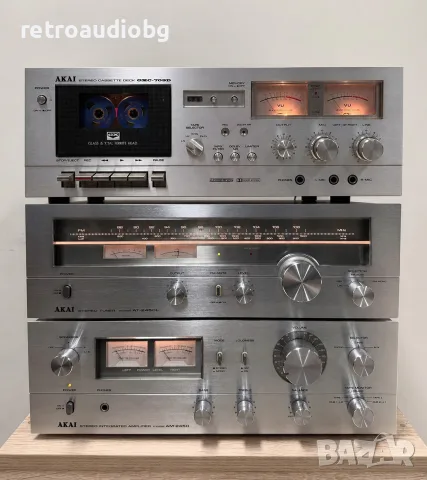 🔊Топ ретро аудио сет AKAI Усилвател AM-2450, Тунер AT-2450L, Дек GXC-209D🔊