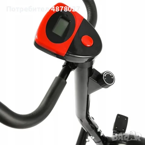 Велоергометър със LCD дисплей, регулируемо съпротивление и седалка, до 120 кг - Домашен стационарен , снимка 4 - Фитнес уреди - 55354372