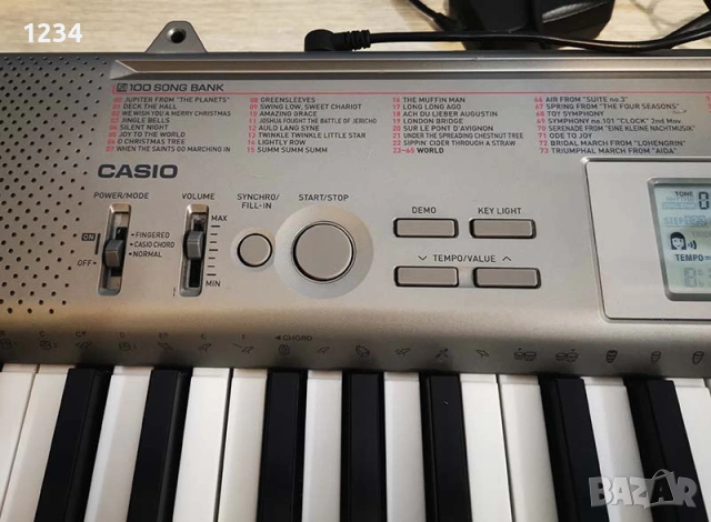 синтезатор клавир CASIO LK-120 пиано с плътни светещи клавиши 5 октави, снимка 4 - Синтезатори - 54516546