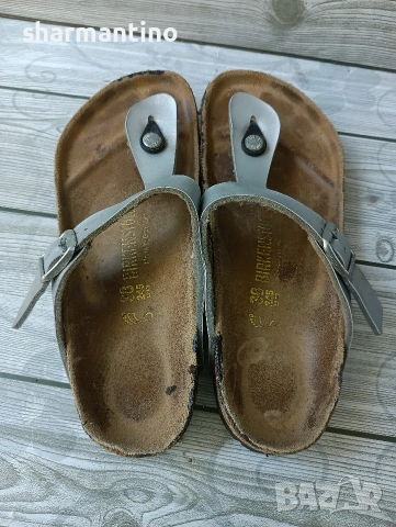 Birkenstock N 38 кожени чехли, снимка 3 - Чехли - 55081983