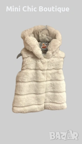 Пухкаво бебешко елече Primark с ушички 18-24 м  – Като НОВО, снимка 2 - Бебешки якета и елеци - 54169830