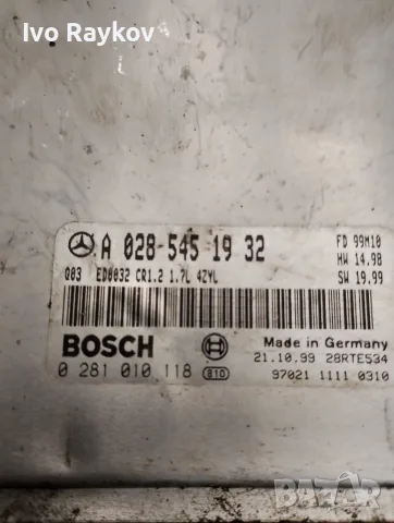 Моторен компютър ECU Mercedes A-class W168 , A 028 545 19 32 , A0285451932, 0281010118 , снимка 5 - Части - 48482054