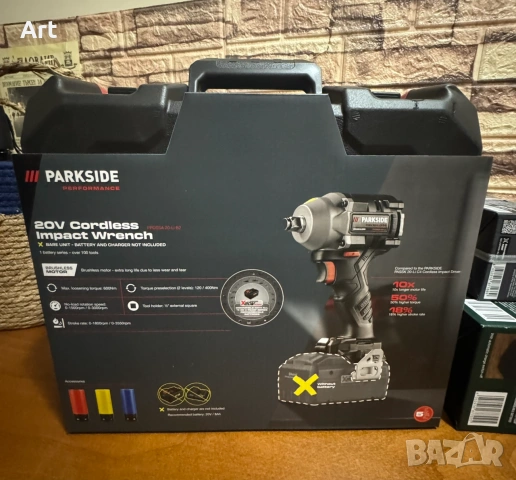 Акумулаторен ударен гайковерт Parkside 1/2" PPDSSA 20-Li B2, снимка 2 - Други инструменти - 55169484